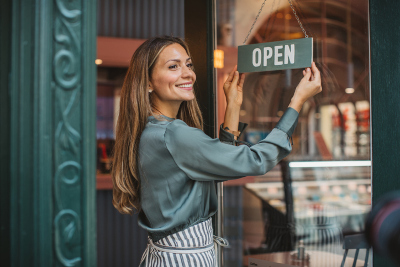 happy business owner